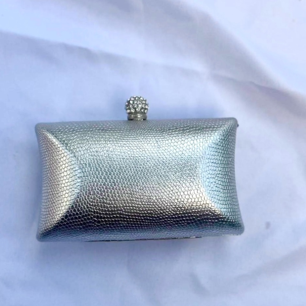 Bebe Small Silver Clutch from Early 2000s